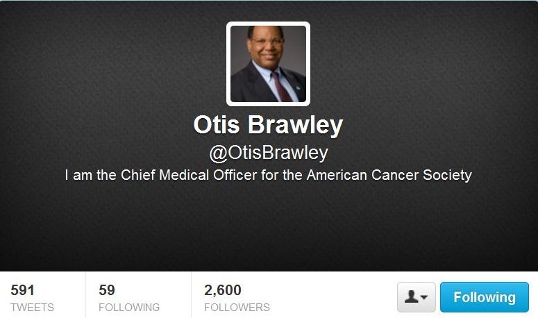Twitter Chat The Great American Smokeout Otis Brawley for Healthin30 Post