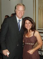 Barbara Ficarra at the Freddies with Honoree Boomer Esiason