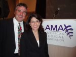 Mike Lynch standing with Barbara Ficarra